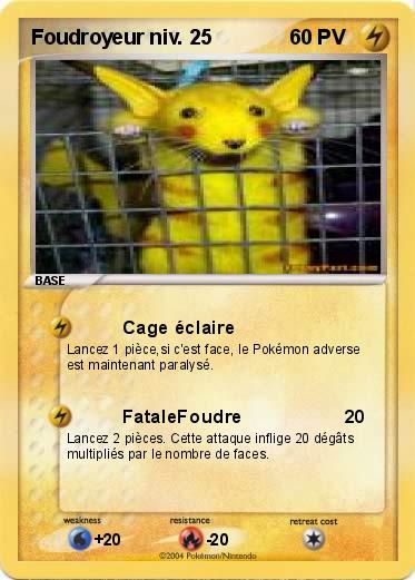 Pokemon Foudroyeur niv. 25