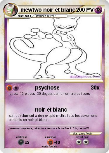 Pokemon mewtwo noir et blanc