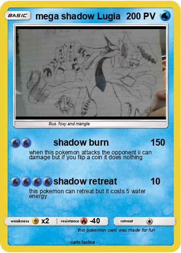 Pokemon mega shadow Lugia