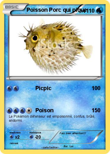 Pokemon Poisson Porc qui pique