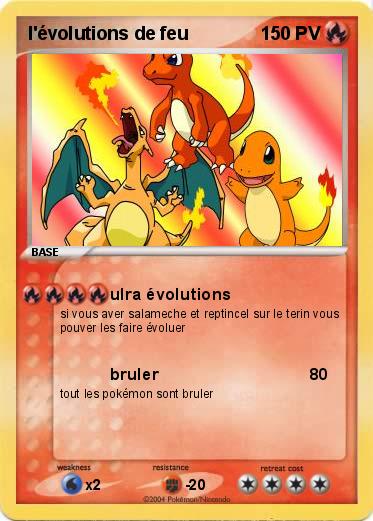 Pokemon l'évolutions de feu