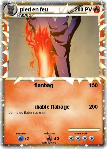 Pokemon pied en feu