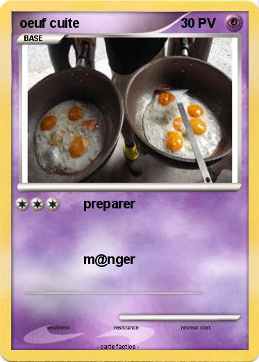 Pokemon oeuf cuite
