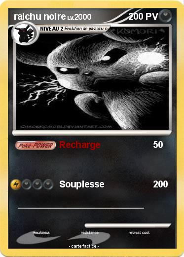 Pokemon raichu noire