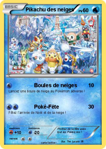 Pokemon Pikachu des neiges