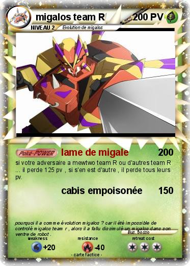 Pokemon migalos team R