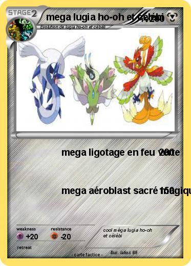 Pokemon mega lugia ho-oh et célébi