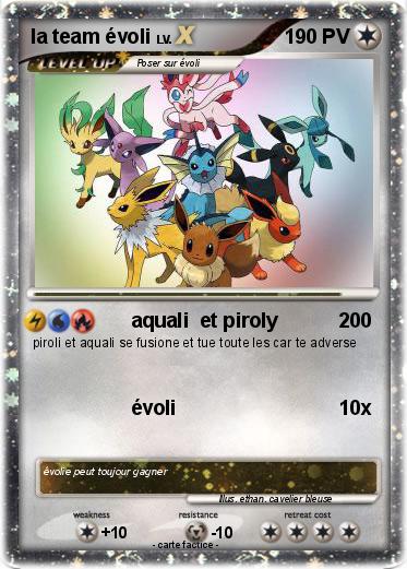 Pokemon la team évoli