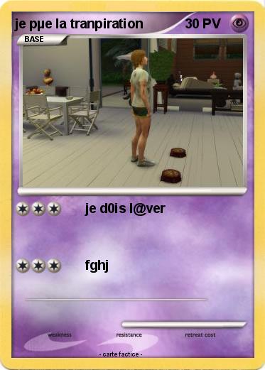 Pokemon je pµe la tranpiration