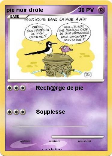 Pokemon pie noir drôle