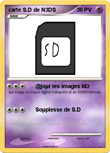 Pokemon carte S.D de N3DS