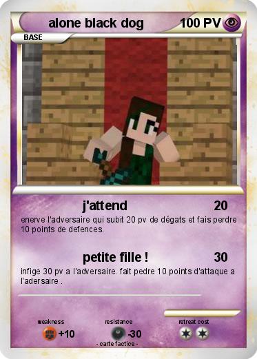 Pokemon alone black dog