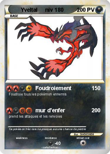 Pokemon Yveltal     niv 180