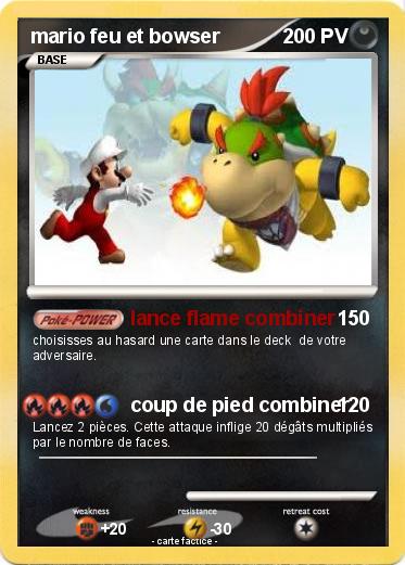 Pokemon mario feu et bowser