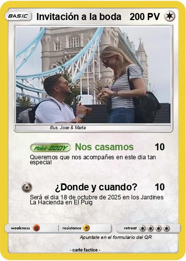Pokemon Invitación a la boda