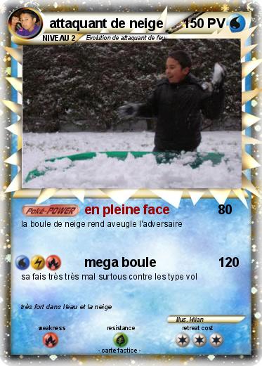 Pokemon attaquant de neige