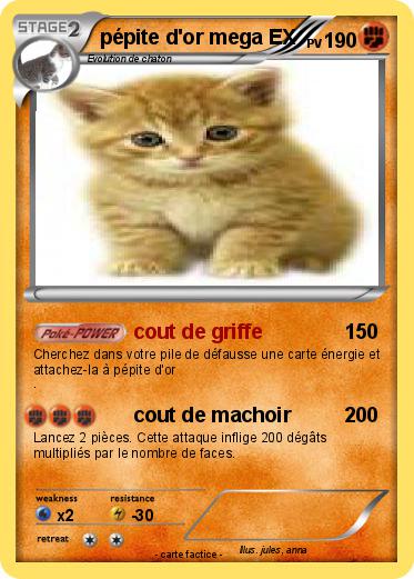 Pokemon pépite d'or mega EX