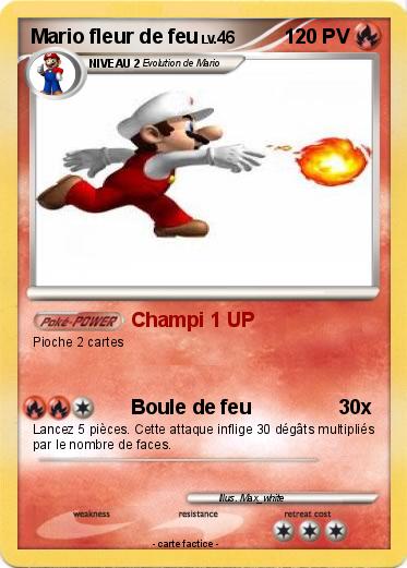 Pokemon Mario fleur de feu