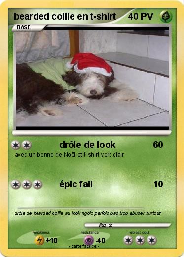 Pokemon bearded collie en t-shirt