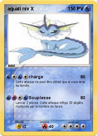 Pokemon aquali niv X