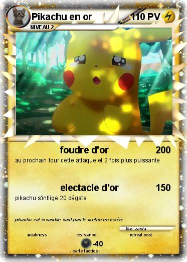 Pokemon Pikachu en or