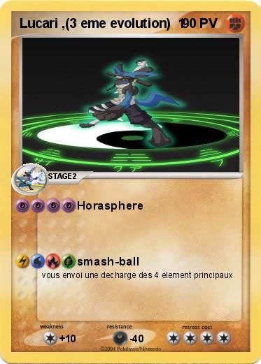 Pokemon Lucari ,(3 eme evolution)  1                    