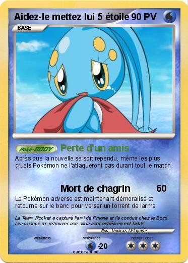 Pokemon Aidez-le mettez lui 5 étoile