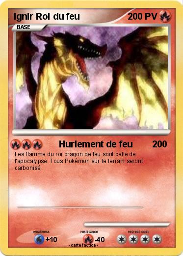 Pokemon Ignir Roi du feu