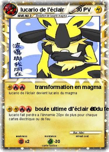 Pokemon lucario de l'éclair