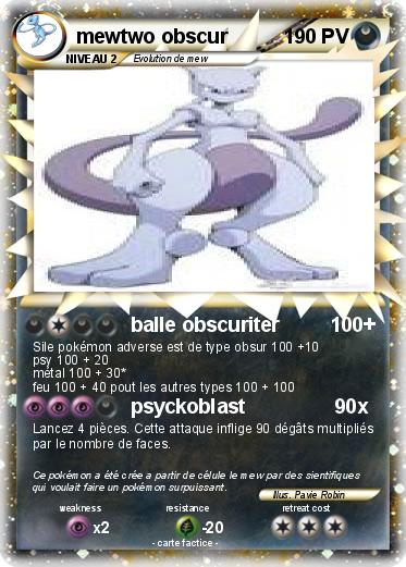 Pokemon mewtwo obscur