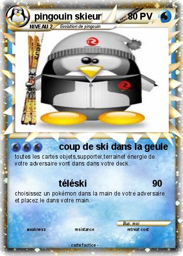 Pokemon pingouin skieur