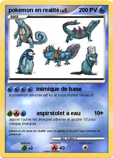 Pokemon pokemon en realité