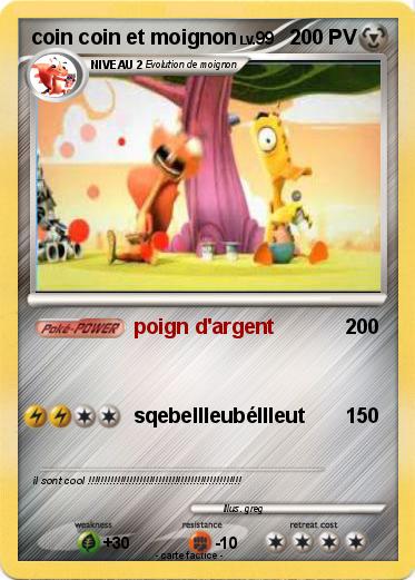 Pokemon coin coin et moignon
