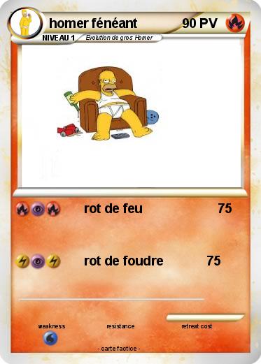 Pokemon homer fénéant