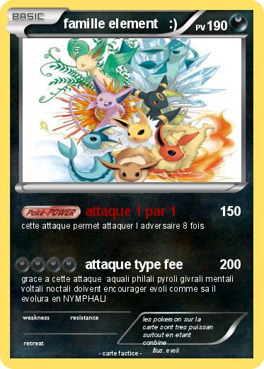 Pokemon famille element   :)
