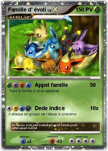 Pokemon Famille d' évoli