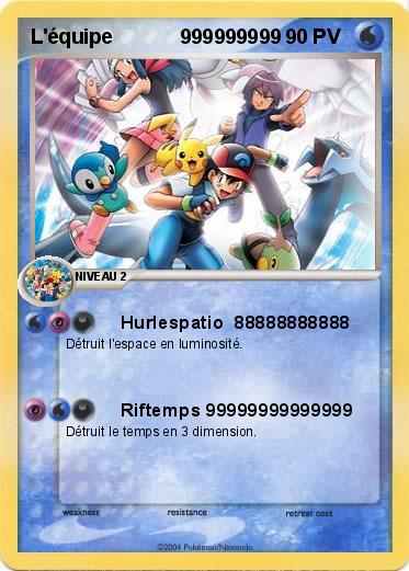 Pokemon L'équipe            999999999