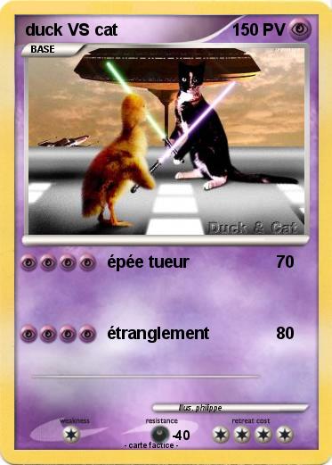 Pokemon duck VS cat