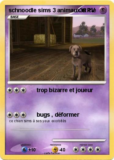 Pokemon schnoodle sims 3 animaux et cie