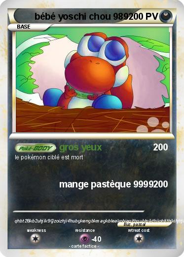 Pokemon bébé yoschi chou 989