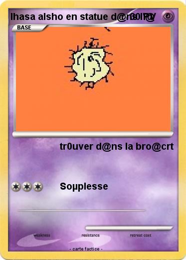 Pokemon lhasa alsho en statue d@ns l'@