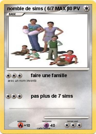 Pokemon nomble de sims ( 6/7 MAX )
