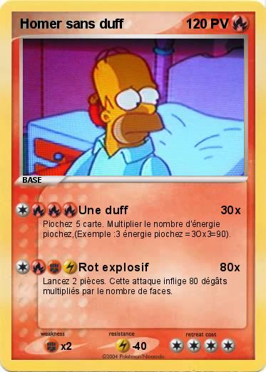 Pokemon Homer sans duff