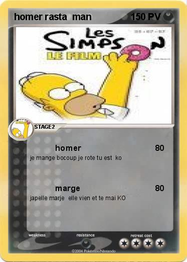 Pokemon homer rasta  man
