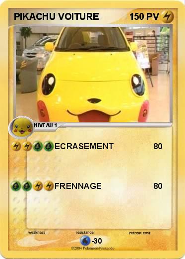 Pokemon PIKACHU VOITURE