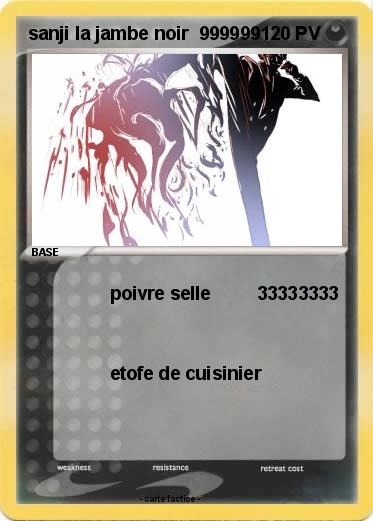 Pokemon sanji la jambe noir  999999