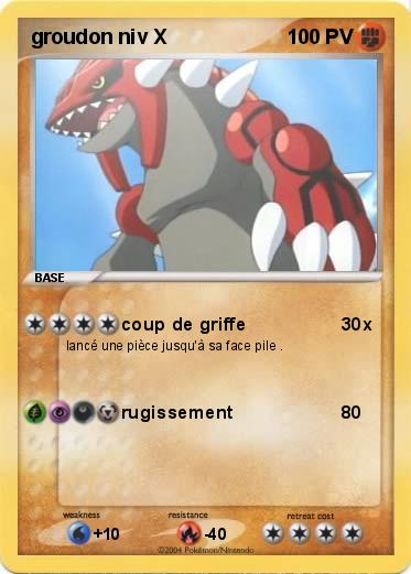 Pokemon groudon niv X