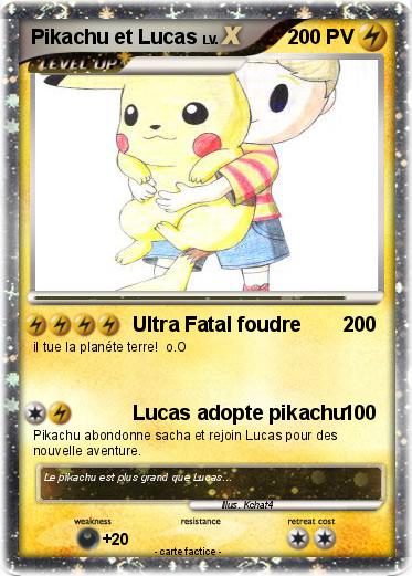 Pokemon Pikachu et Lucas