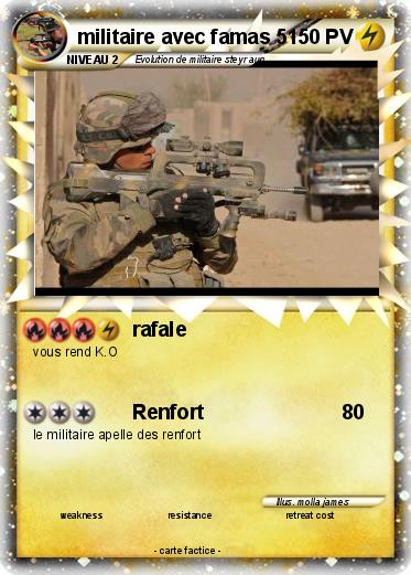 Pokemon militaire avec famas 5