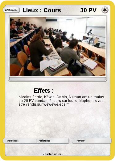 Pokemon Lieux : Cours